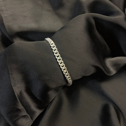 Silver Cuban Link Bracelet