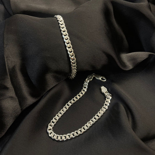 Silver Cuban Link Bracelet