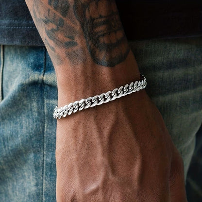 Silver Cuban Link Bracelet