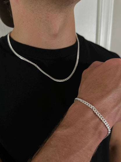 Silver Cuban Link Bracelet