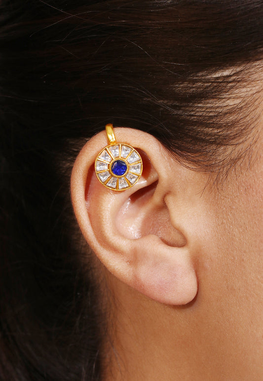Aasmani Rajwada Silver Ear Cuff