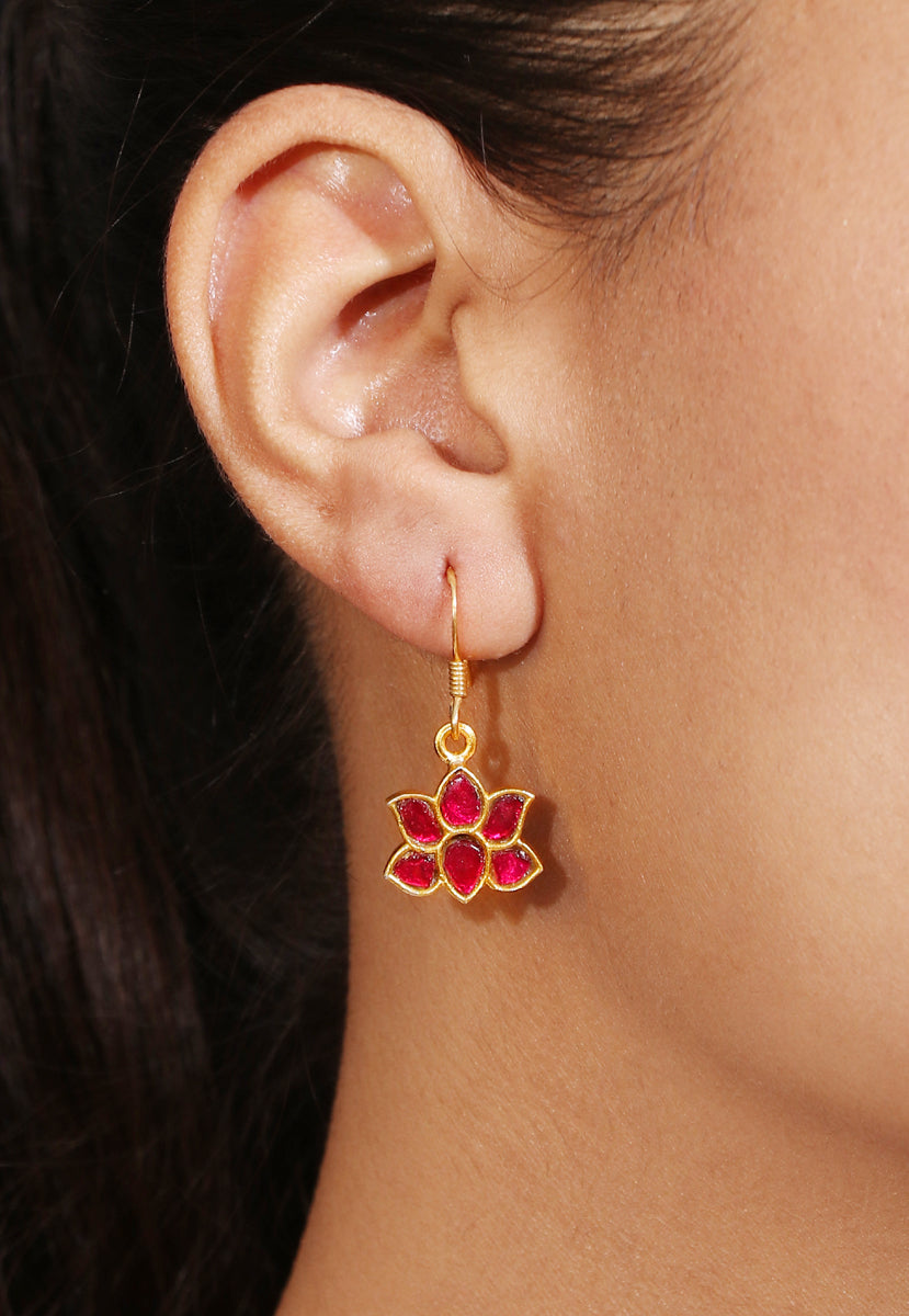 Royal Lotus 92.5 Silver Earrings