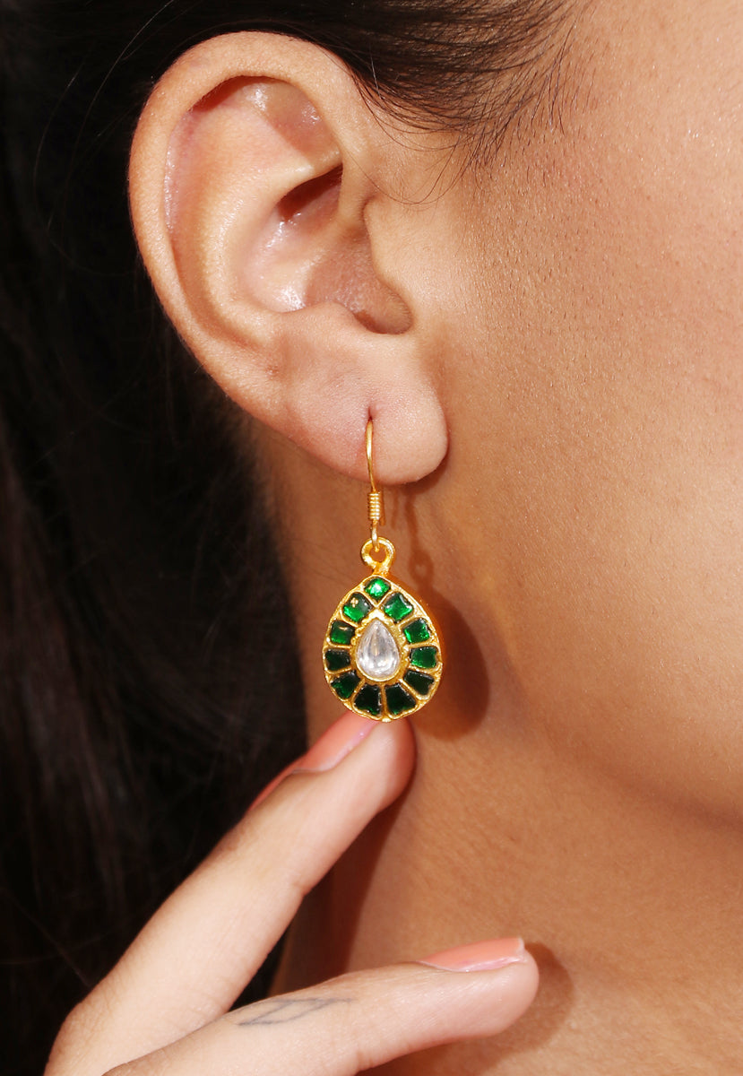 Panna Jharokha 92.5 Silver Drop Earrings