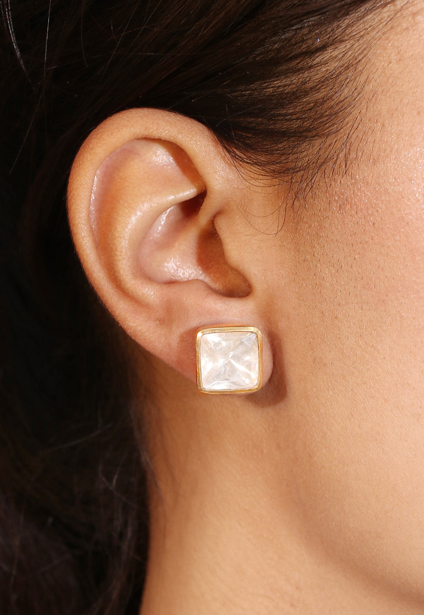 Timeless Kundan Square Studs