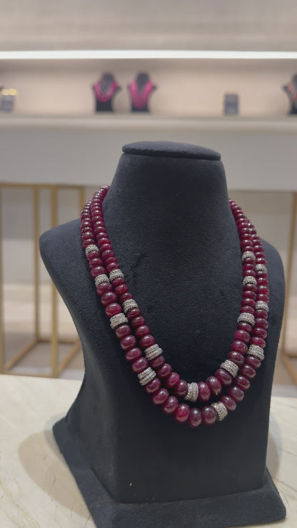 Ruby Radiance Two-Strand Necklace