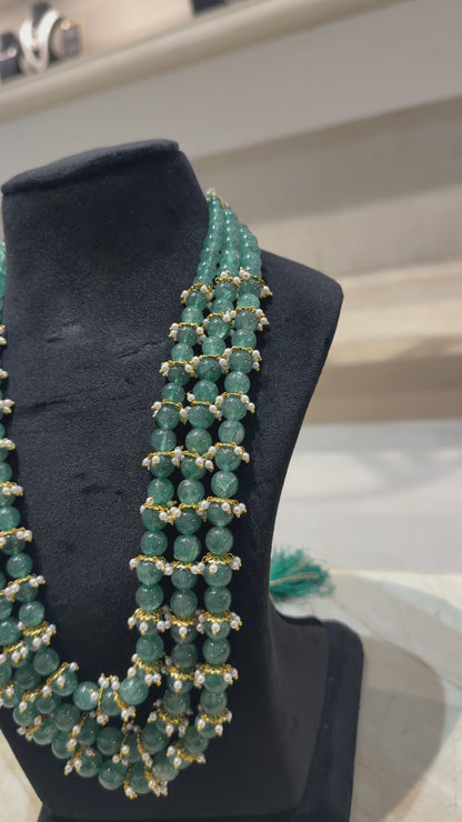 Emerald Royale Three-Strand Necklace